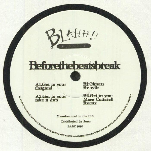 Beforethebeatsbreak - Get To You Vinyl