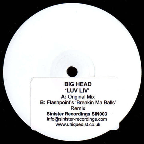 Big Head - Luv Liv Vinyl - Vinyl Record