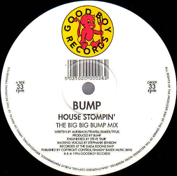 Bump - House Stompin' Vinyl