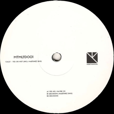 Cally - Yes Or Not Vinyl - Vinyl Record