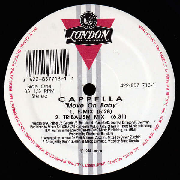 Cappella - Move On Baby Vinyl