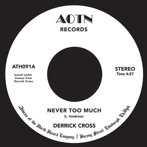 Derrick Cross - Never Too Much 7" Vinyl - Vinyl Record