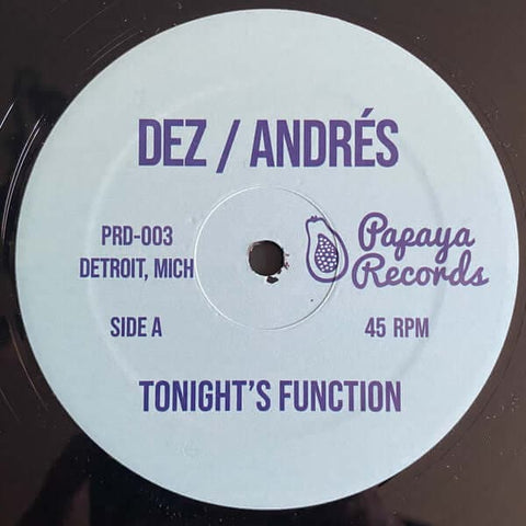 Dez / Andres - Tonight’s Function Vinyl - Vinyl Record