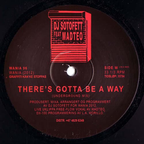 DJ Sotofett - There's Gotta Be A Way Vinyl - Vinyl Record