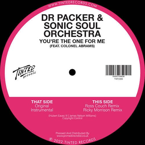 Dr Packer & Sonic Soul Orchestra - 'You're The One For Me' Vinyl Vinyl
