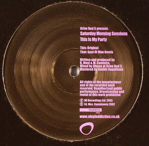 Drive Red 5 - This Is My Party Vinyl - Vinyl Record