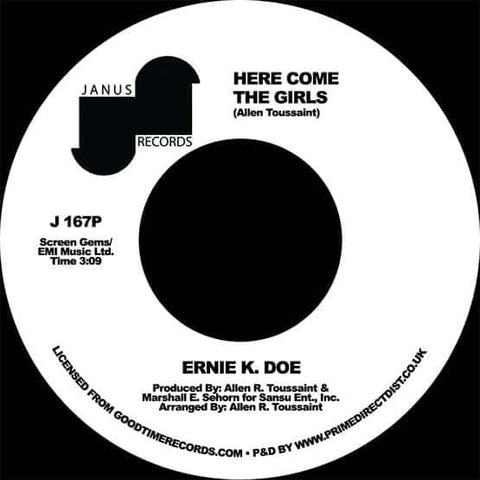 Ernie K. Doe - Here Come The Girls / Back Street Lover Vinyl - Vinyl Record