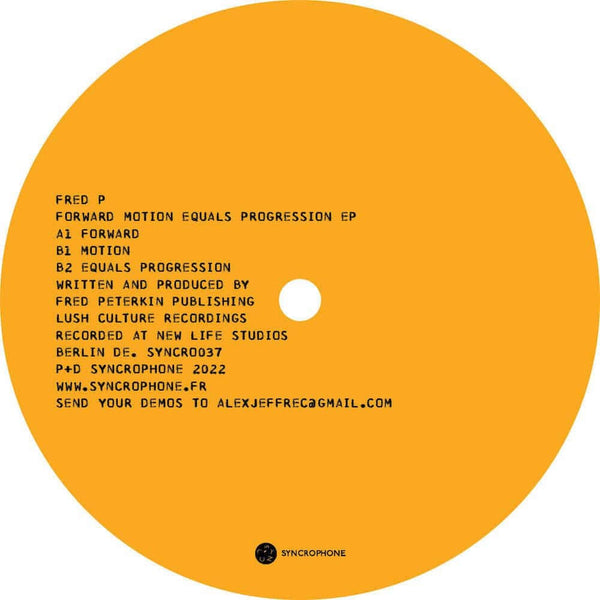 Fred P - Forward Motion Equals Progression Vinyl