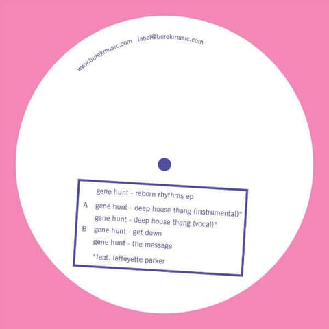 Gene Hunt - Reborn Rhythms EP Vinyl - Vinyl Record