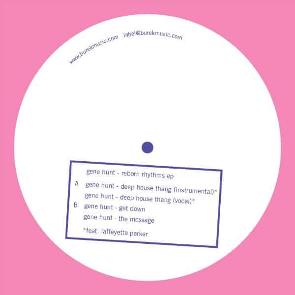 Gene Hunt - Reborn Rhythms EP Vinyl