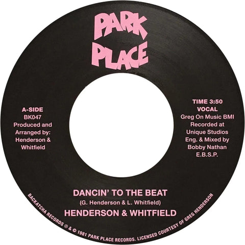 Henderson & Whitfield - Dancin To The Beat 45 Vinyl - Vinyl Record