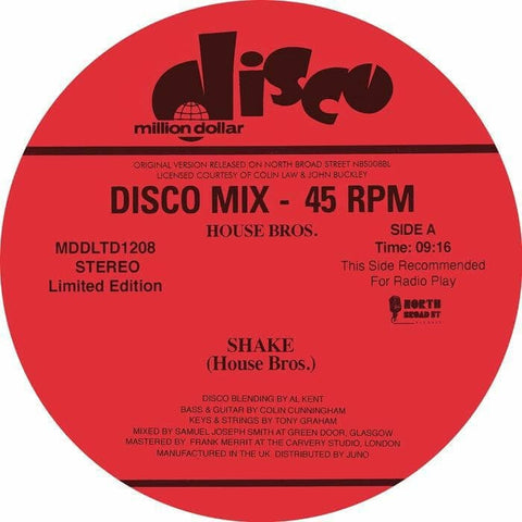 House Bros - 'Shake' Vinyl Vinyl - Vinyl Record