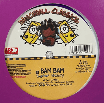 Sister Nancy - Bam Bam - Artists Sister Nancy Genre Dancehall, Reggae, Reissue Release Date 24 Mar 2023 Cat No. VP6750 Format 12