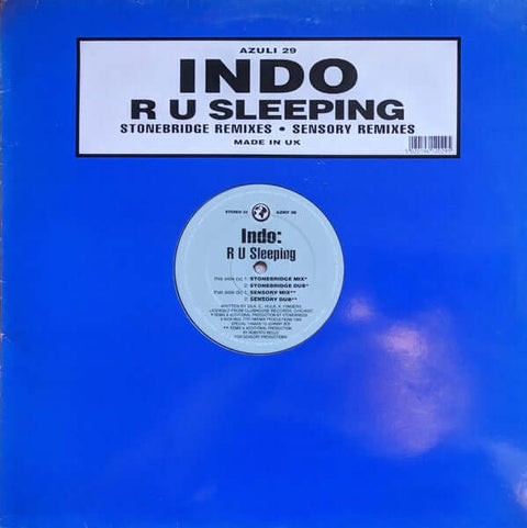 Indo - R U Sleeping (Stonebridge Remixes / Sensory Remixes) Vinyl - Vinyl Record