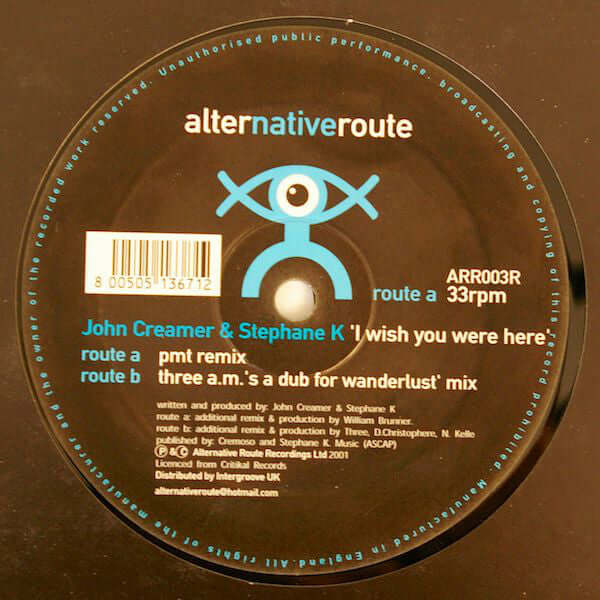 John Creamer & Stephane K - I Wish You Were Here Vinyl