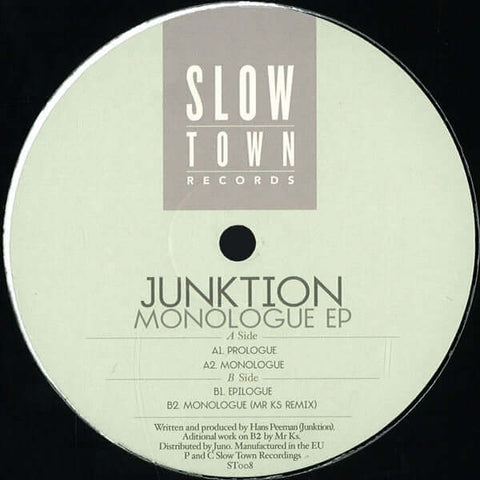 Junktion - Monologue EP Vinyl - Vinyl Record