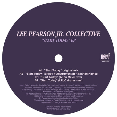 Lee Pearson Jr. Collective - Start Today EP Vinyl - Vinyl Record