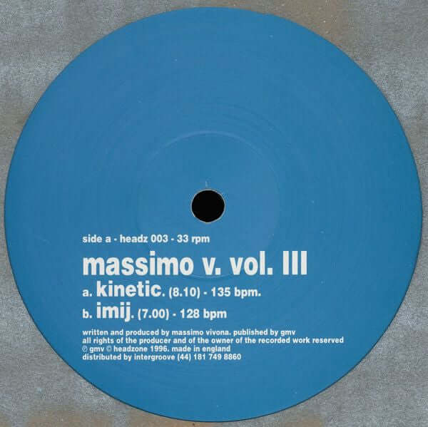 Massimo Vivona - Vol. III Vinyl