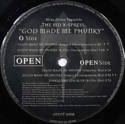 Mike Dunn Presents The MD X - Spress - God Made Me Phunky Vinyl - Vinyl Record