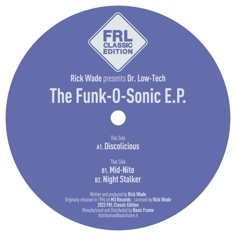 Rick Wade Presents Dr. Low - Tech - The Funk - O - Sonic Vinyl - Vinyl Record
