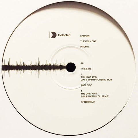 Sahara - The Only One (Bini & Martini Mixes) Vinyl - Vinyl Record