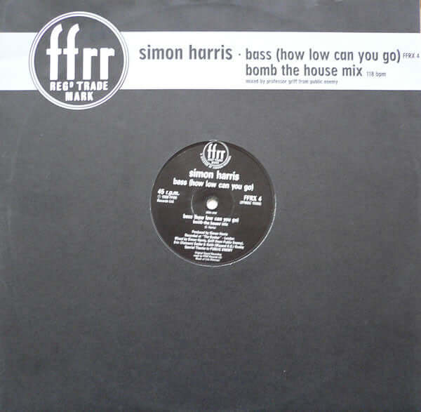Simon Harris - Bass (How Low Can You Go) (Bomb The House Mix) Vinyl
