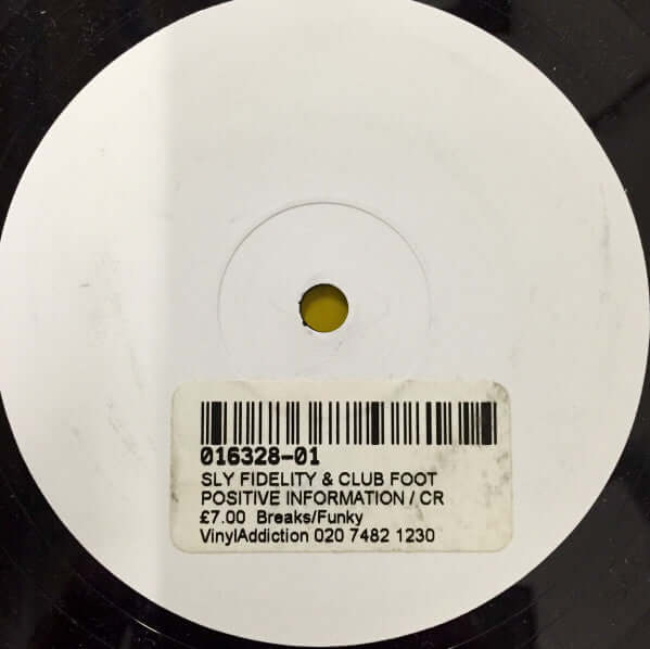 Sly Fidelity & Club Foot - Positive Information / Cruise Control Vinyl