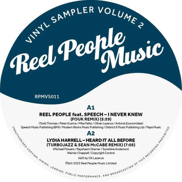 Various - Reel People Music Vinyl Sampler Volume 2 - Artists Various Genre Deep House, Jazzy House, Soulful Release Date 28 Apr 2023 Cat No. RPMVS011 Format 12