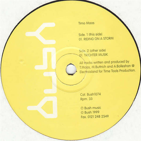 Timo Maas - Riding On A Storm / Trichter Musik Vinyl - Vinyl Record