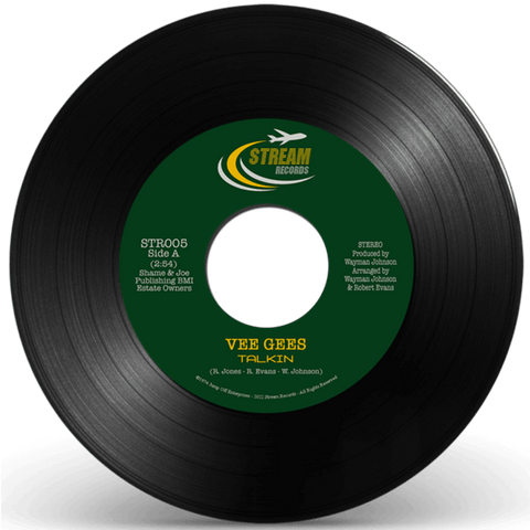 Vee Gees - 'Talkin' Vinyl - Artists Vee Gees Genre Soul, Breaks Release Date 2 Sept 2022 Cat No. STR005 Format 7" Vinyl - Stream Records - Stream Records - Stream Records - Stream Records - Vinyl Record