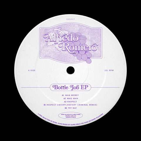 Alfredo Romero - Bottle Job - Artists Alfredo Romero Genre UK Garage Release Date 27 May 2022 Cat No. DSD027 Format 12" Vinyl - Dansu Discs - Dansu Discs - Dansu Discs - Dansu Discs - Vinyl Record