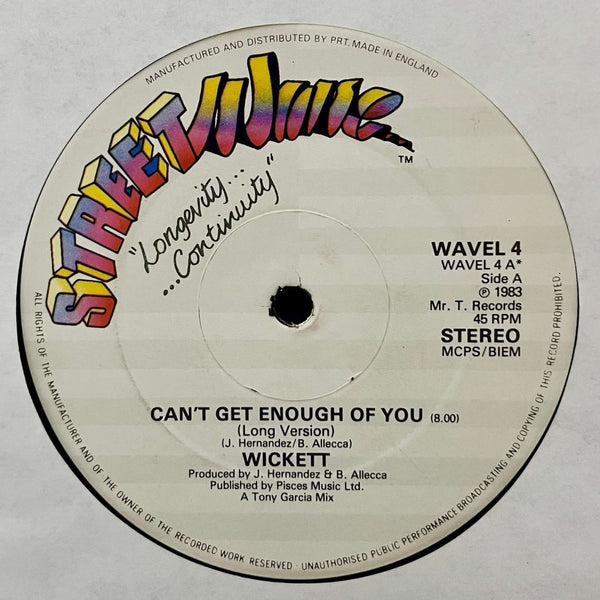 Wickett - Can't Get Enough Of You Vinyl
