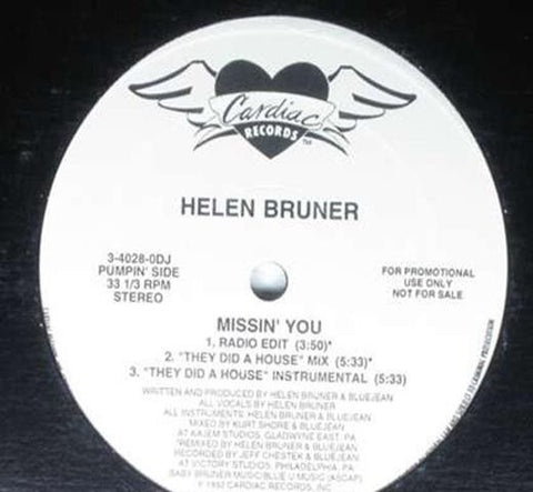 Helen Bruner : Missin' You (12", Promo) - Vinyl Record