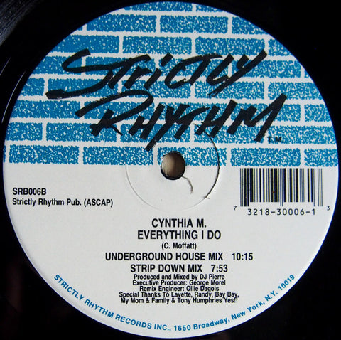 Cynthia M.* : Everything I Do (12") - Vinyl Record