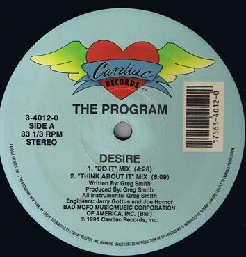 The Program : Desire (12") - Vinyl Record