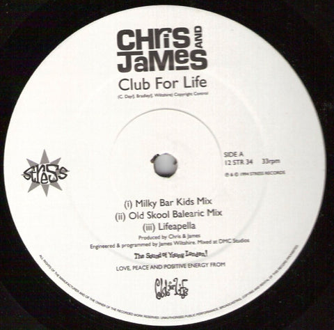 Chris And James* : Club For Life (12") - Vinyl Record