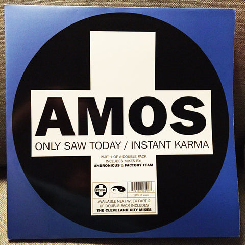 Amos : Only Saw Today / Instant Karma (12", Single) - Vinyl Record