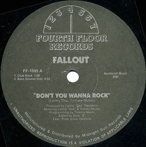 Fallout : Don't You Wanna Rock (12") - Vinyl Record