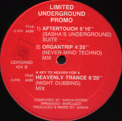 Sasha (2) : A Key To Heaven For A Heavenly Trance (12") - Vinyl Record