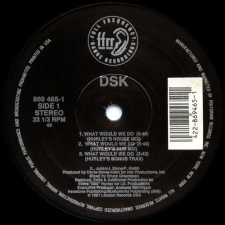 DSK : What Would We Do (12") - Vinyl Record