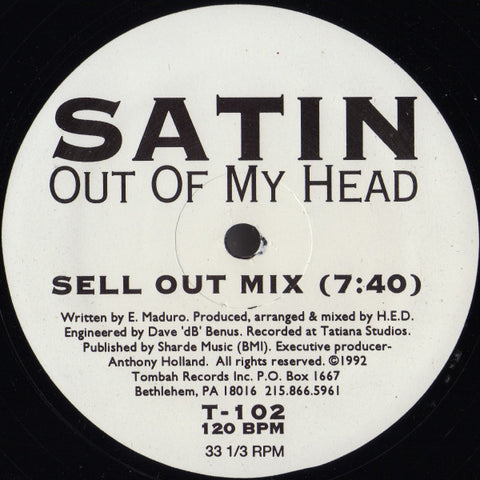 Satin* : Out Of My Head (12") - Vinyl Record