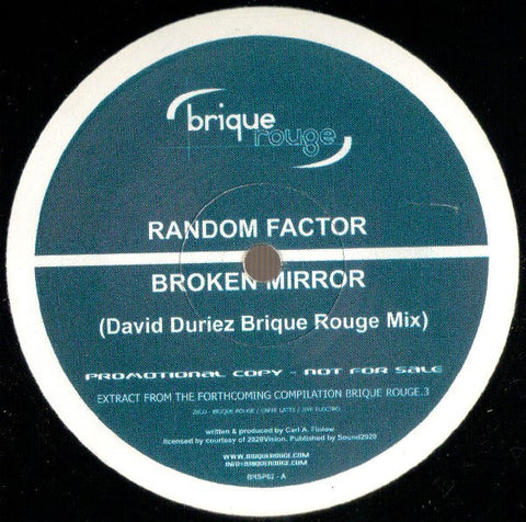 Random Factor : Broken Mirror (Remixes) (12", Promo) - Vinyl Record