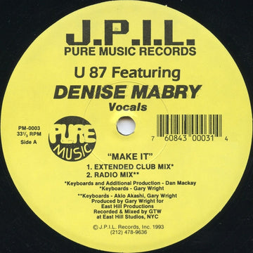 U 87 Featuring Denise Mabry : Make It (12