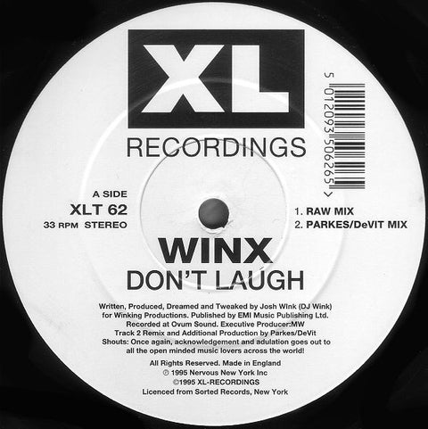 Winx* : Don't Laugh (12", Single) - Vinyl Record