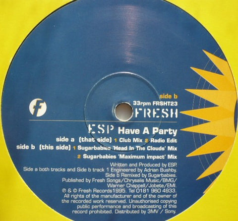 ESP (4) : Have A Party (12") - Vinyl Record