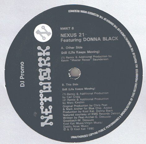 Nexus 21 Featuring Donna Black : Still (Life Keeps Moving) (12", Promo) - Vinyl Record