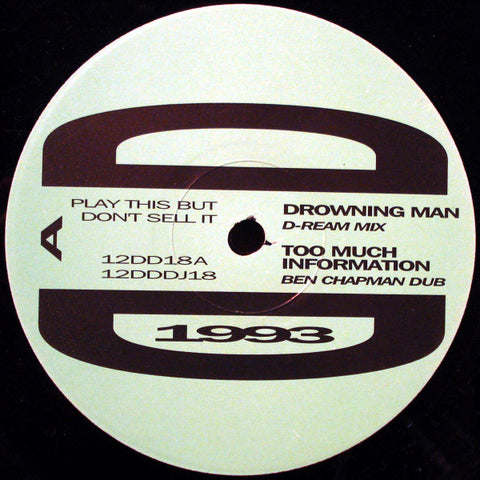 DD* : Drowning Man / Too Much Information (12", Promo) - Vinyl Record