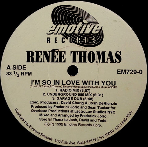 Renée Thomas* : I'm So In Love With You (12") - Vinyl Record