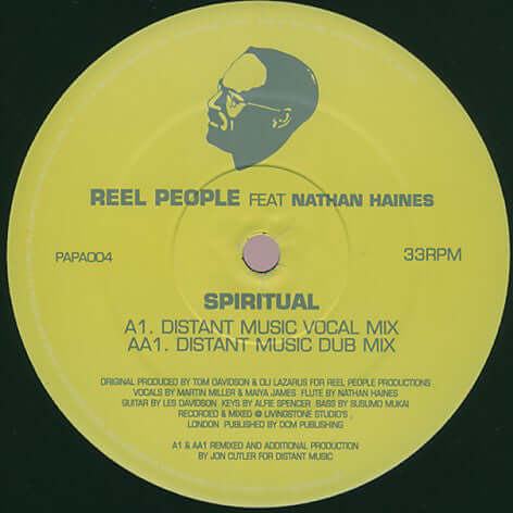 Reel People Feat. Nathan Haines : Spiritual (Jon Cutler Remix) (12") - Vinyl Record