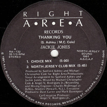 Jackie Jones : Thanking You (12